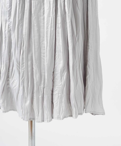 one after another NICE CLAUP（ワンアフターアナザーナイスクラップ）の「クリンクル加工プリーツスカート（スカート・レディース・ベージュ/パープル/サックスブルー/アイボリー・FREE）」の20枚目の写真