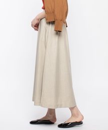 リネンライクフレアーロングスカート