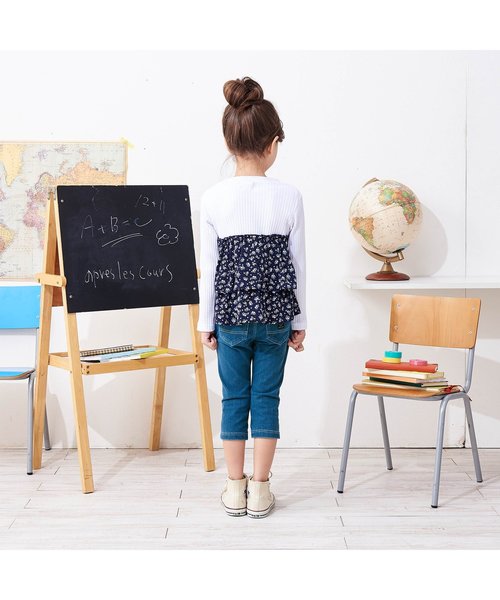 apres les cours（アプレレクール）の「/7分丈デニムニット/7days Style pants（デニムパンツ・キッズ・ネイビー/ブルー・90/100/110/120/80/130/70）」の9枚目の写真