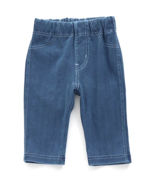 apres les cours（アプレレクール）の「/7分丈デニムニット/7days Style pants（デニムパンツ・キッズ・ネイビー/ブルー・90/100/110/120/80/130/70）」の5枚目の写真