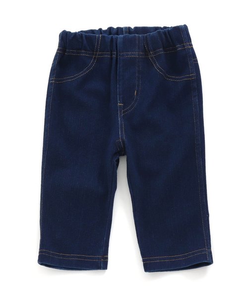 apres les cours（アプレレクール）の「/7分丈デニムニット/7days Style pants（デニムパンツ・キッズ・ネイビー/ブルー・90/100/110/120/80/130/70）」の3枚目の写真