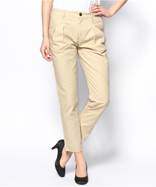 coen(コーエン)の「ライトチノタックパンツ 14SS(チノパンツ・レディース・オフホワイト/オリーブ/ベージュ/コバルトブルー・LARGE/SMALL/MEDIUM)」の8枚目の写真