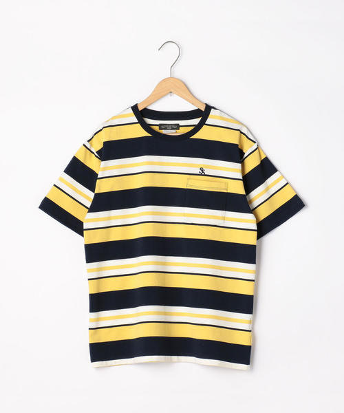 coen（コーエン）の「SUNNY SPORTS（サニースポーツ）別注ボーダーTシャツ（Tシャツ/カットソー・レディース・ピンク/ライトブルー/マスタード・FREE）」の2枚目の写真