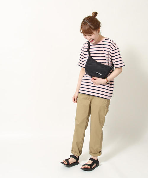 coen（コーエン）の「SUNNY SPORTS（サニースポーツ）別注ボーダーTシャツ（Tシャツ/カットソー・レディース・ピンク/ライトブルー/マスタード・FREE）」の5枚目の写真