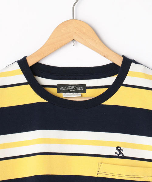 coen（コーエン）の「SUNNY SPORTS（サニースポーツ）別注ボーダーTシャツ（Tシャツ/カットソー・レディース・ピンク/ライトブルー/マスタード・FREE）」の9枚目の写真