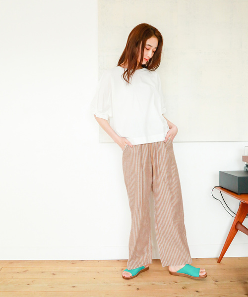 niko and...（ニコアンド）の「アソートストライプパンツ（その他パンツ・レディース・ホワイト/ブラック/ベージュ・MEDIUM/LARGE）」の18枚目の写真