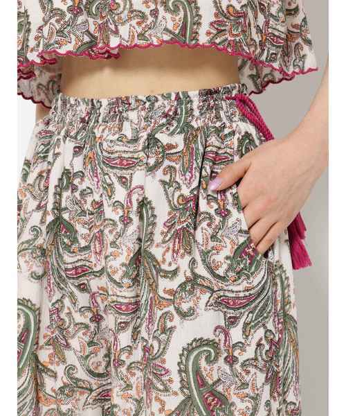 GYDA（ジェイダ）の「ペイズリーワイドフレアパンツ（その他パンツ・レディース・ネイビー/アイボリー・FREE）」の10枚目の写真