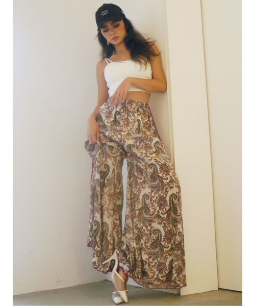 GYDA（ジェイダ）の「ペイズリーワイドフレアパンツ（その他パンツ・レディース・ネイビー/アイボリー・FREE）」の16枚目の写真