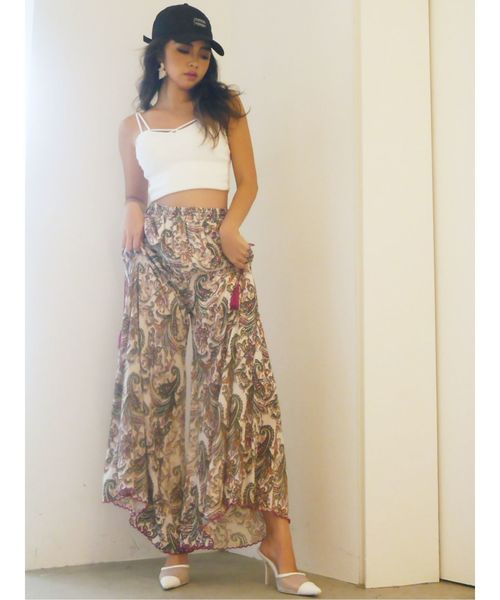 GYDA（ジェイダ）の「ペイズリーワイドフレアパンツ（その他パンツ・レディース・ネイビー/アイボリー・FREE）」の17枚目の写真