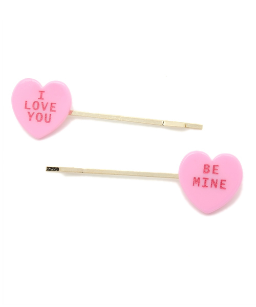 WEGO（ウィゴー）の「WEGO/ハートメッセージヘアピン（その他ヘアアクセサリー・レディース・ホワイト/ライム/パープル/ピンク・FREE）」の4枚目の写真