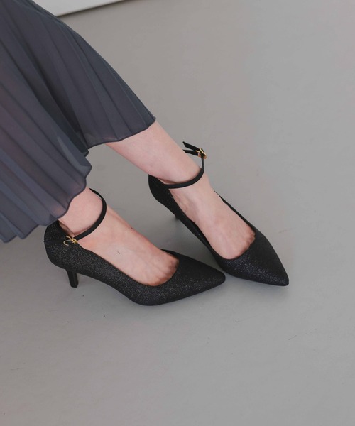 Dorry Doll（ドリードール）の「シャイニーラメグリッターポインテッドトゥーパンプス　ストラップ付き（パンプス・レディース・ブラック/ゴールド/シルバー・M/L/S/LL）」の20枚目の写真