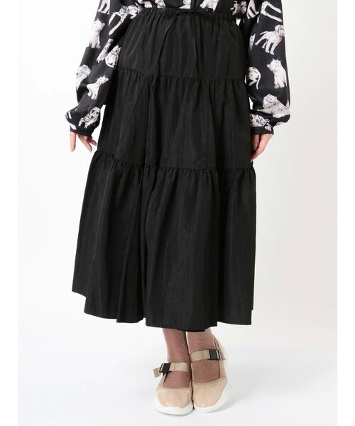 merry jenny（メリージェニー）の「ティアードティアードスカート（スカート・レディース・ライトグレー/ブラック/ベージュ・FREE）」の2枚目の写真
