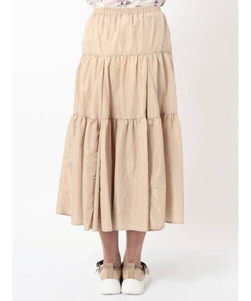 merry jenny（メリージェニー）の「ティアードティアードスカート（スカート・レディース・ライトグレー/ブラック/ベージュ・FREE）」の6枚目の写真