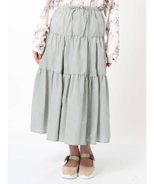 merry jenny（メリージェニー）の「ティアードティアードスカート（スカート・レディース・ライトグレー/ブラック/ベージュ・FREE）」の13枚目の写真