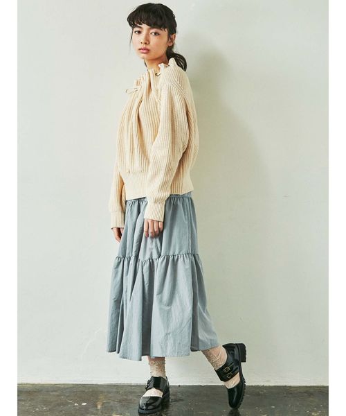 merry jenny（メリージェニー）の「ティアードティアードスカート（スカート・レディース・ライトグレー/ブラック/ベージュ・FREE）」の17枚目の写真