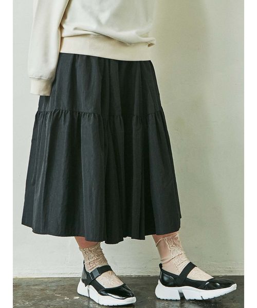 merry jenny（メリージェニー）の「ティアードティアードスカート（スカート・レディース・ライトグレー/ブラック/ベージュ・FREE）」の20枚目の写真