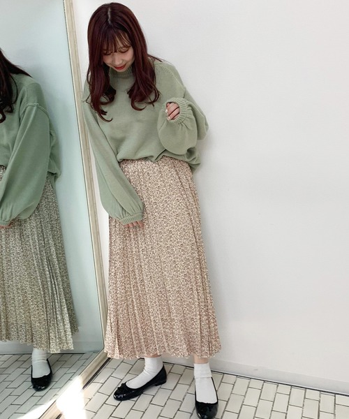 apres jour（アプレジュール）の「花柄プリーツスカート【ZOZOTOWN限定アイテム】（スカート・レディース・ブラック/ライトグリーン/アイボリー/その他/ライトベージュ・フリー）」の11枚目の写真