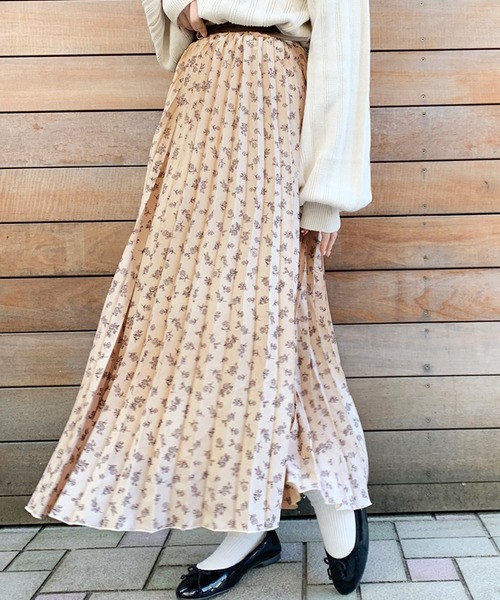 apres jour（アプレジュール）の「花柄プリーツスカート【ZOZOTOWN限定アイテム】（スカート・レディース・ブラック/ライトグリーン/アイボリー/その他/ライトベージュ・フリー）」の12枚目の写真