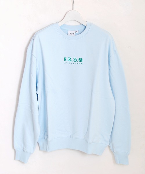 R.R.G.S（アールアールジーエス）の「LOGO SWEAT（スウェット・メンズ・ブラック/グレー/サックスブルー・MEDIUM/LARGE/X-LARGE）」の3枚目の写真
