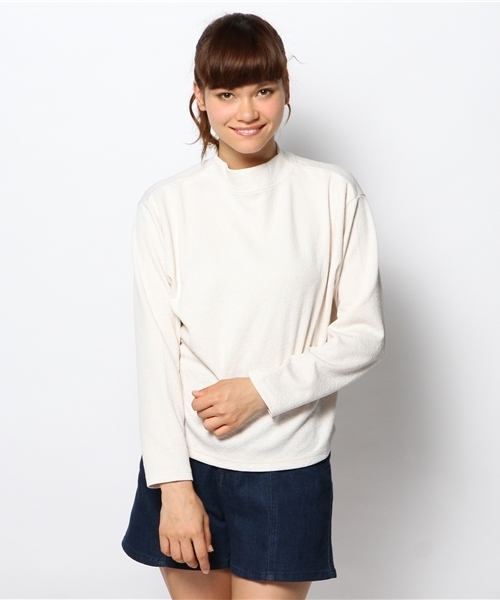 Kastane（カスタネ）の「【Kastane】ハイネックプルオーバー（Tシャツ/カットソー・レディース・ピンクベージュ/ネイビー/ダークブルー/オフホワイト/レッド/ブラック/ピンク・FREE）」の18枚目の写真