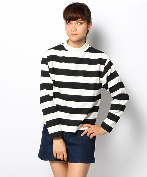 Kastane（カスタネ）の「【Kastane】ハイネックプルオーバー（Tシャツ/カットソー・レディース・ピンクベージュ/ネイビー/ダークブルー/オフホワイト/レッド/ブラック/ピンク・FREE）」の9枚目の写真