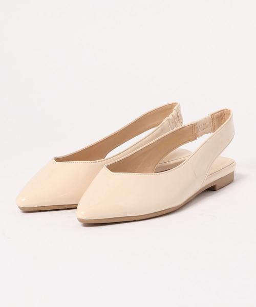 AMERICAN HOLIC(アメリカンホリック)の「バックバンドフラットシューズ *(パンプス・レディース・ブラック/ベージュ・S/M/L)」の1枚目の写真