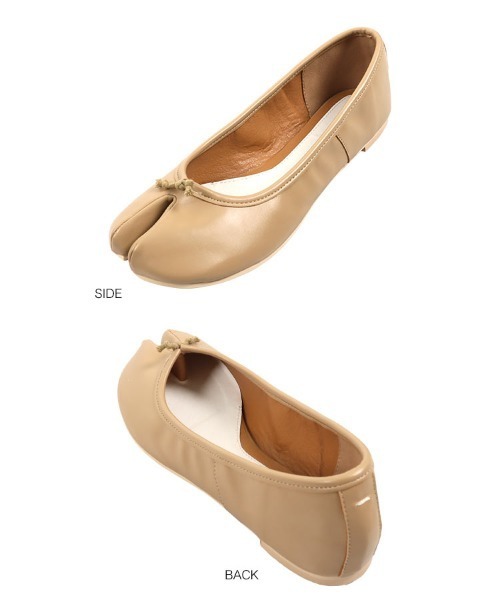 KOBE LETTUCE（コウベレタス）の「足袋フラットバレエパンプス（パンプス・レディース・ブラック/ブラウン/ホワイト/ベージュ・LL/L/M/S）」の13枚目の写真