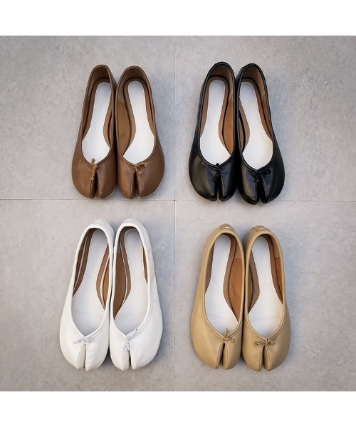 KOBE LETTUCE（コウベレタス）の「足袋フラットバレエパンプス（パンプス・レディース・ブラック/ブラウン/ホワイト/ベージュ・LL/L/M/S）」の14枚目の写真