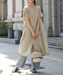 コットンガーゼ ロングシャツワンピース