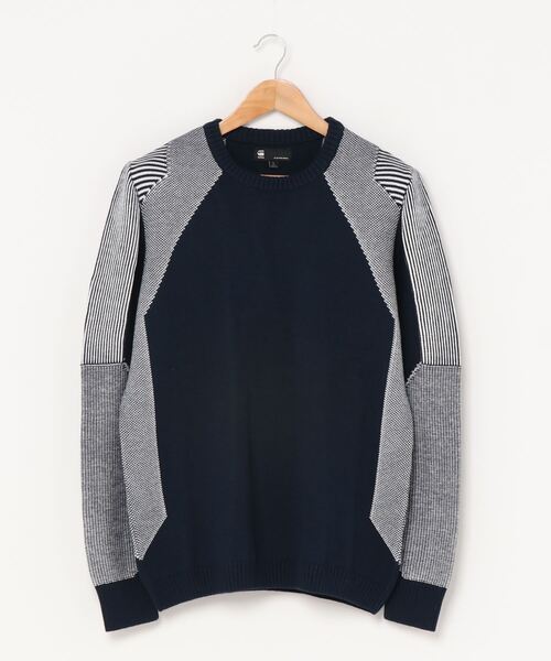 G-STAR（ジースター）の「3D Moto Knitted Sweater（ニット/セーター・メンズ・ネイビー・SMALL/MEDIUM/LARGE/X-SMALL）」の3枚目の写真