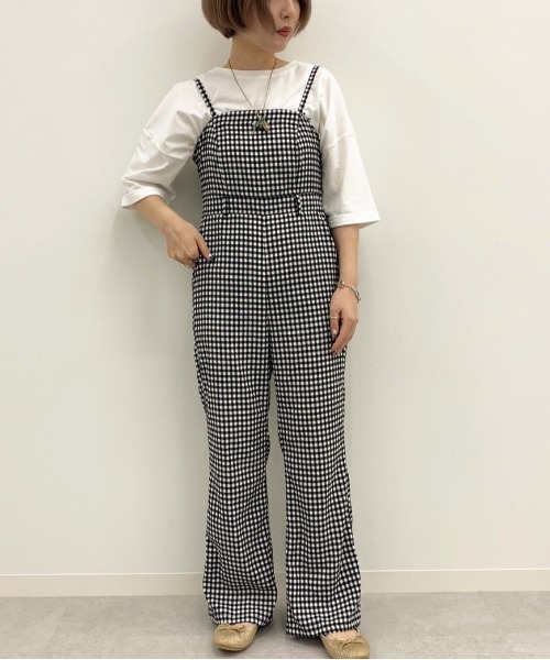 apres jour(アプレジュール)の「アソート柄サロペ【ZOZOTOWN限定アイテム】(サロペット/オーバーオール・レディース・ブラック/その他・SMALL/MEDIUM)」の3枚目の写真