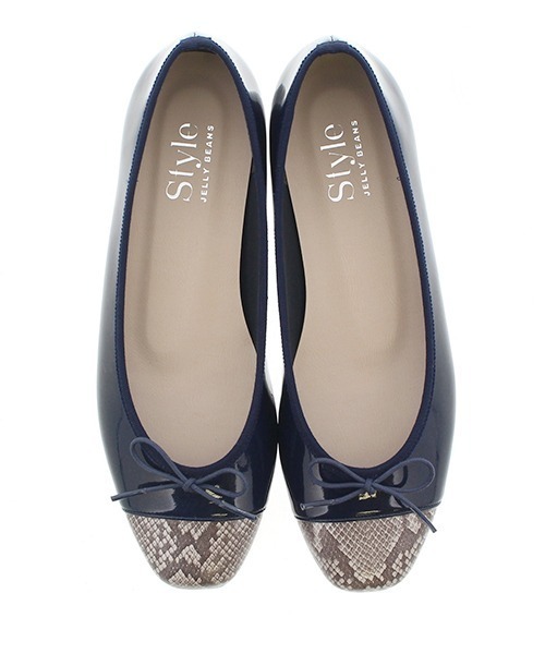 JELLY BEANS（ジェリービーンズ）の「【WEB限定】【レイン対応】コンビトゥレインバレエ(303-7371)JELLY BEANS(ジェリービーンズ)（レインシューズ・レディース・ブラック/アイボリー/ベージュ/ネイビー/ラベンダー・23/24.5/23.5/22.5/24）」の4枚目の写真