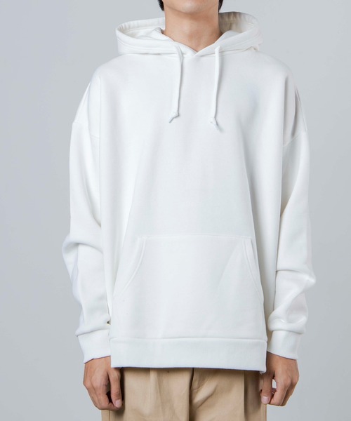 WEGO（ウィゴー）の「WEGO/裏起毛ヘビーウエイトビッグシルエットプルパーカー（パーカー・メンズ・オフホワイト/杢グレー/ブラック・LARGE/MEDIUM）」の16枚目の写真