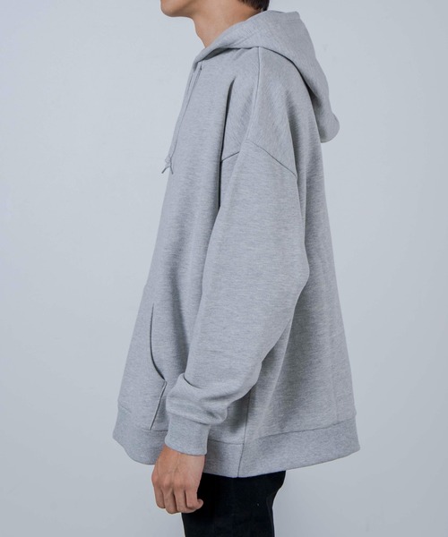 WEGO（ウィゴー）の「WEGO/裏起毛ヘビーウエイトビッグシルエットプルパーカー（パーカー・メンズ・オフホワイト/杢グレー/ブラック・LARGE/MEDIUM）」の12枚目の写真