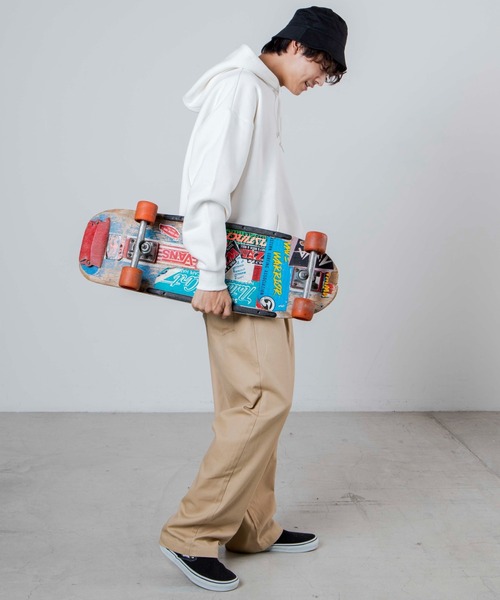 WEGO（ウィゴー）の「WEGO/裏起毛ヘビーウエイトビッグシルエットプルパーカー（パーカー・メンズ・オフホワイト/杢グレー/ブラック・LARGE/MEDIUM）」の6枚目の写真