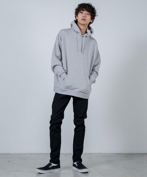 WEGO（ウィゴー）の「WEGO/裏起毛ヘビーウエイトビッグシルエットプルパーカー（パーカー・メンズ・オフホワイト/杢グレー/ブラック・LARGE/MEDIUM）」の11枚目の写真