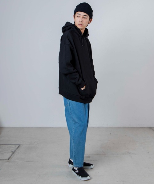 WEGO（ウィゴー）の「WEGO/裏起毛ヘビーウエイトビッグシルエットプルパーカー（パーカー・メンズ・オフホワイト/杢グレー/ブラック・LARGE/MEDIUM）」の18枚目の写真