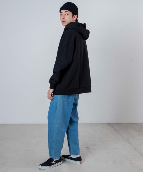 WEGO（ウィゴー）の「WEGO/裏起毛ヘビーウエイトビッグシルエットプルパーカー（パーカー・メンズ・オフホワイト/杢グレー/ブラック・LARGE/MEDIUM）」の7枚目の写真