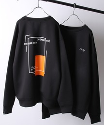 Pledge | 【別注】【Pledge】ダンボールポンチ イラストプリントオーバーサイズ　クルースウェット(スウェット)