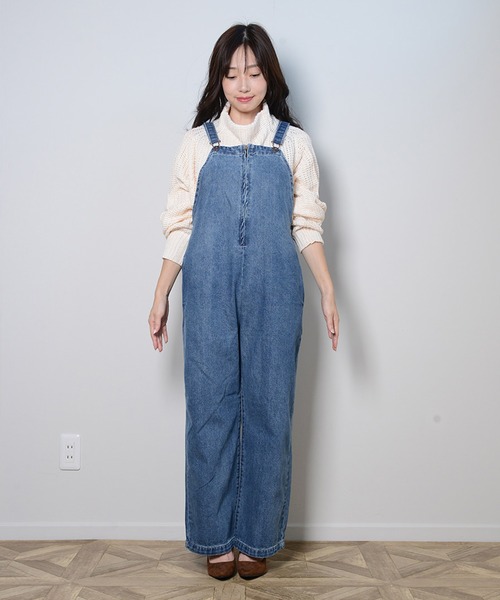 shopnikoniko(ショップニコニコ)の「デッキサロペット(サロペット/オーバーオール・レディース・ブラック/ネイビー/カーキ/ダークブルー・フリー)」の20枚目の写真