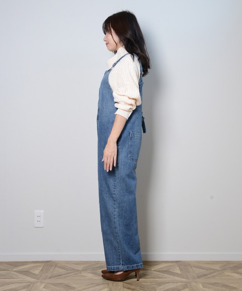 shopnikoniko(ショップニコニコ)の「デッキサロペット(サロペット/オーバーオール・レディース・ブラック/ネイビー/カーキ/ダークブルー・フリー)」の14枚目の写真