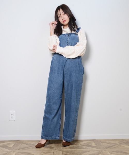 shopnikoniko(ショップニコニコ)の「デッキサロペット(サロペット/オーバーオール・レディース・ブラック/ネイビー/カーキ/ダークブルー・フリー)」の22枚目の写真