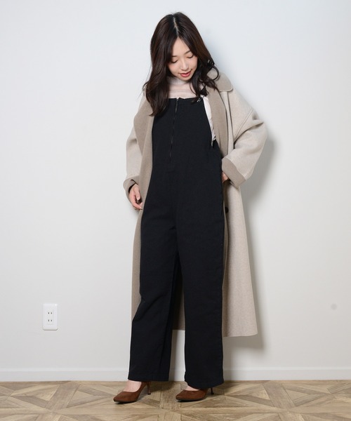 shopnikoniko(ショップニコニコ)の「デッキサロペット(サロペット/オーバーオール・レディース・ブラック/ネイビー/カーキ/ダークブルー・フリー)」の19枚目の写真