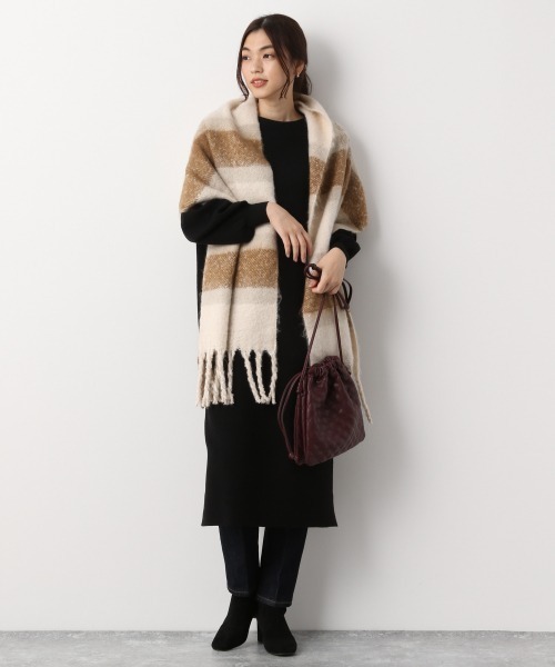 GLOBAL WORK（グローバルワーク）の「キルティング巾着BAG/923485（ショルダーバッグ・レディース・アイボリー/ブラック/ワインレッド・ONE SIZE）」の8枚目の写真