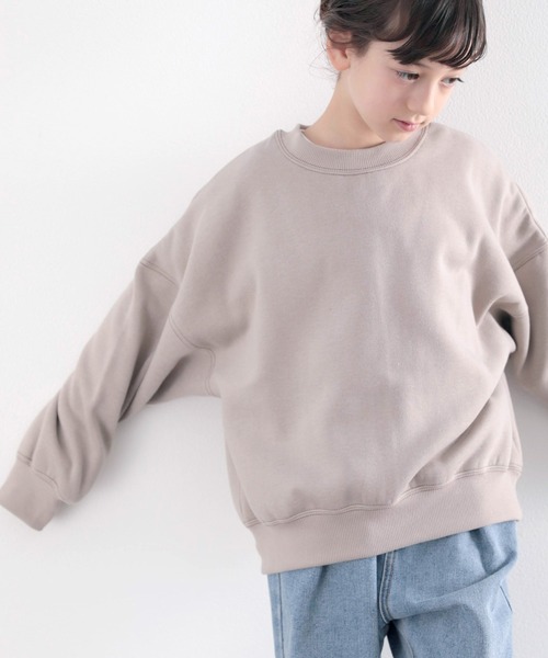 classicalelf(クラシカルエルフ)の「キッズ バックステッチ裏起毛スウェット(長袖)(スウェット・キッズ・ブラック/アイボリー/モカ/グレイッシュベージュ・130/140/150)」の4枚目の写真