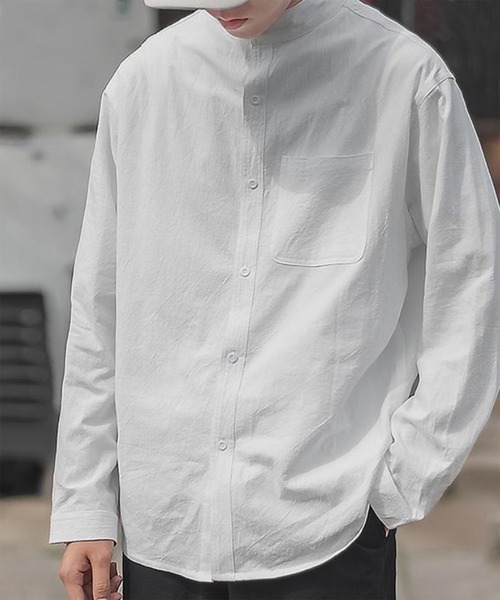 Aimoha アイモハ の メンズシンプル立ち襟シャツ シャツ ブラウス Wear