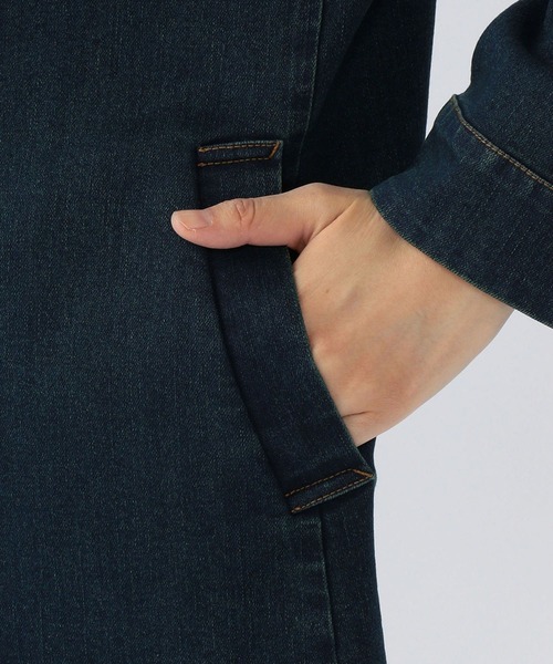 DECOY SINCE 1981（デコイシンスイチキュウハチイチ）の「デニムコート（ステンカラーコート・レディース・ネイビー・11号/9号/13号）」の11枚目の写真