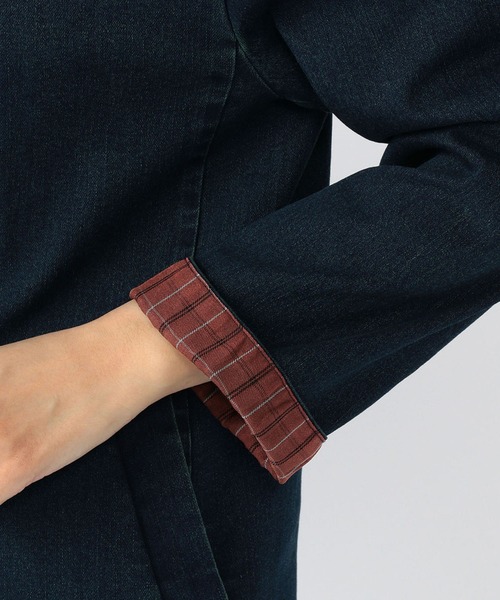 DECOY SINCE 1981（デコイシンスイチキュウハチイチ）の「デニムコート（ステンカラーコート・レディース・ネイビー・11号/9号/13号）」の10枚目の写真