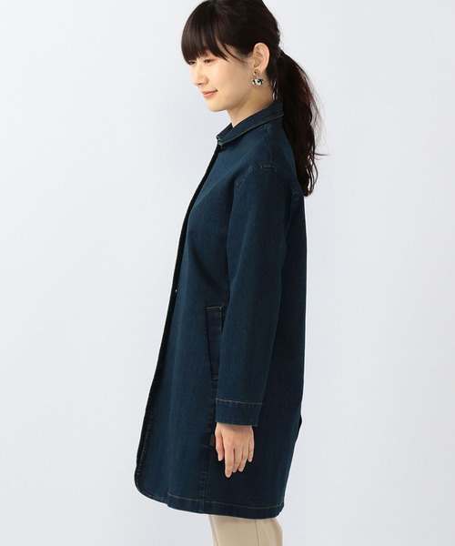 DECOY SINCE 1981（デコイシンスイチキュウハチイチ）の「デニムコート（ステンカラーコート・レディース・ネイビー・11号/9号/13号）」の5枚目の写真