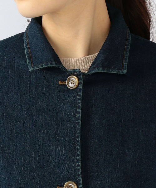 DECOY SINCE 1981（デコイシンスイチキュウハチイチ）の「デニムコート（ステンカラーコート・レディース・ネイビー・11号/9号/13号）」の7枚目の写真